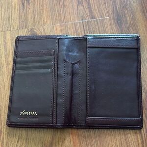 Vintage Lederer Paris burgundy leather wallet bifold